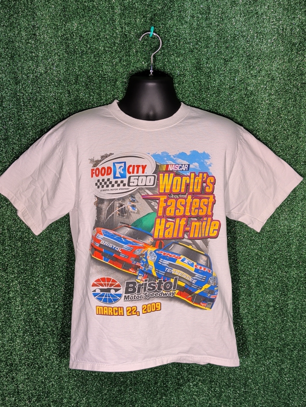 2009 Chase Authentics Bristol Food City 500 NASCAR Graphic TShirt Size L